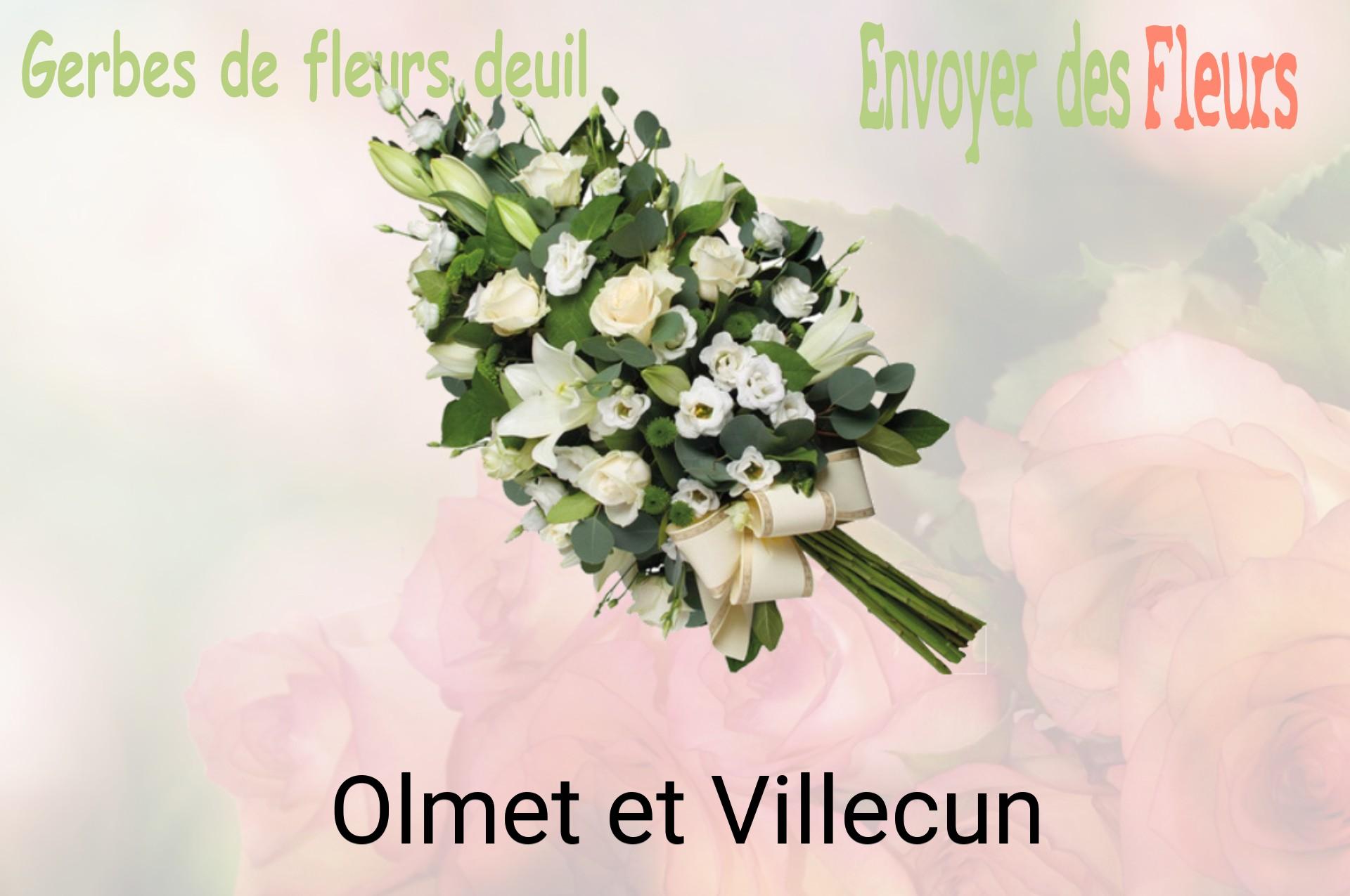 Gerbe de fleurs de deuil livrée à Olmet-et-Villecun